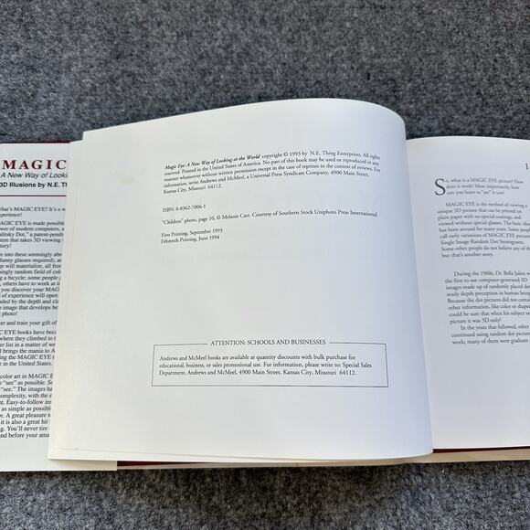 1994"Magic Eye" 3-D Illusions Hardback BOOK by N.E. Thing Enterprises Hard Cover - Picture 5 of 6
